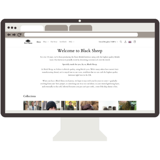 Website Design displayed on laptop icon