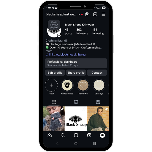 Social media management screenshot